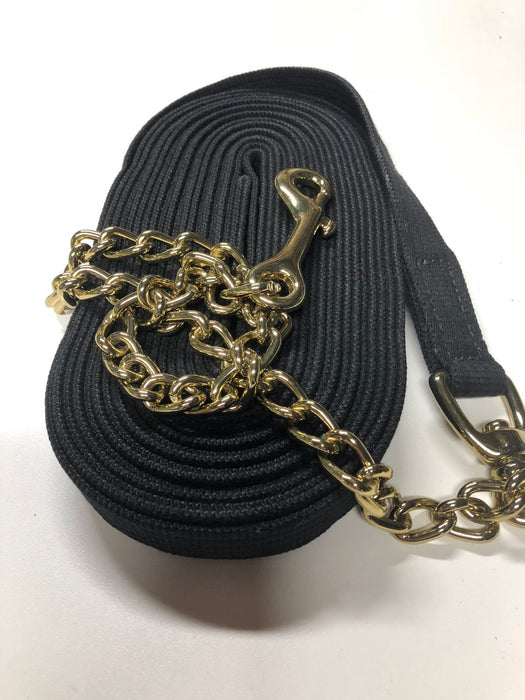 30' Cotton Lunge Line with 30" Brass Plated Chain