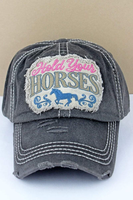 Women's Baseball Hat with Velcro Closure "Hold Your Horses"