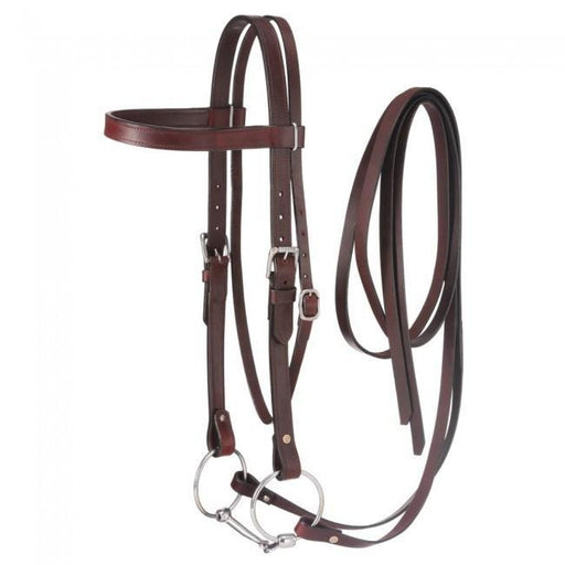 Draft Horse Western Leather Browband Bridle w/Reins, Bridle - Warmblood Tack Store