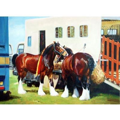 A Grand Day Out (Draft Horses) - Greeting Card