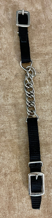 Nylon & Single Flat Chain Curb Strap