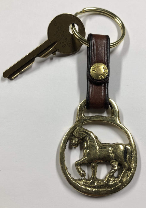 Leather Bit Keeper Horse Key Fob